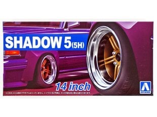 Комплект колес Aoshima Shadow 5 (5H) 14", 1/24, 05437 цена и информация | Склеиваемые модели | kaup24.ee