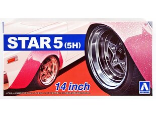 Aoshima - Комплект колес Star 5 (5H) 14", 1/24, 05439 цена и информация | Конструкторы и кубики | kaup24.ee