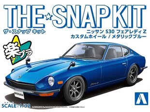 Сборная пластиковая модель. Aoshima - The Snap Kit Nissan S30 Fairlady Z Custom Wheel / Metallic Blue, 1/32, 06475 цена и информация | Склеиваемые модели | kaup24.ee