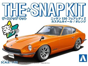 Сборная пластиковая модель. Aoshima - The Snap Kit Nissan S30 Fairlady Z Custom Wheel / Orange, 1/32, 06476 цена и информация | Конструкторы и кубики | kaup24.ee