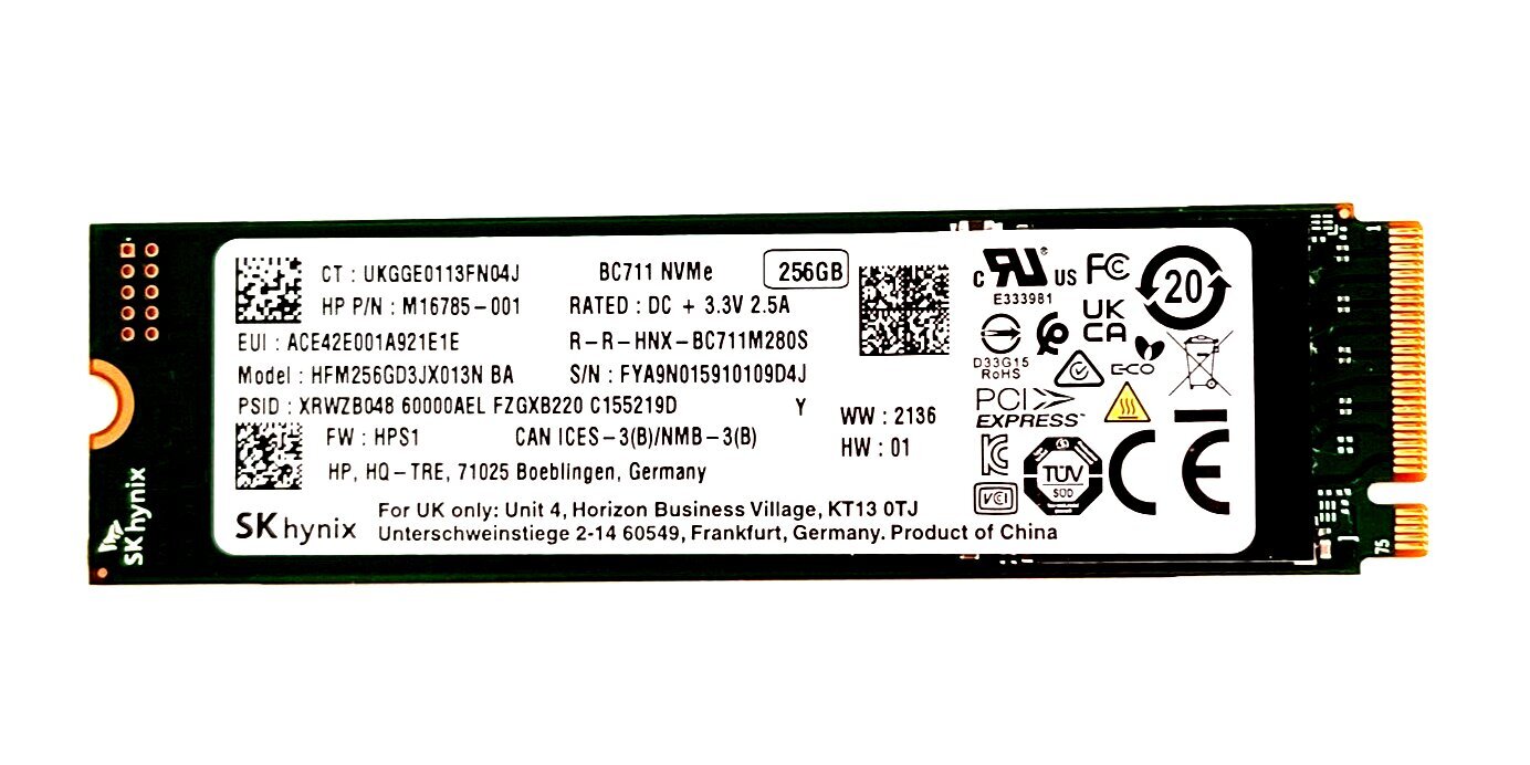 Hynix HFM256GD3JX013N цена и информация | Sisemised kõvakettad (HDD, SSD, Hybrid) | kaup24.ee