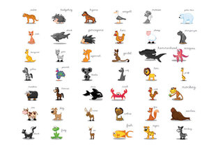 Fototapeet - Learning by playing (animals) hind ja info | Fototapeedid | kaup24.ee