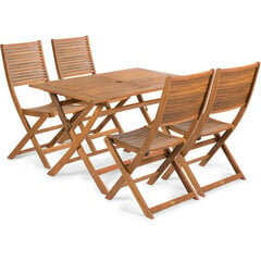 комплект мебели из 5 предметов Fieldmann Emily, коричневый цена и информация | Комплекты уличной мебели | kaup24.ee