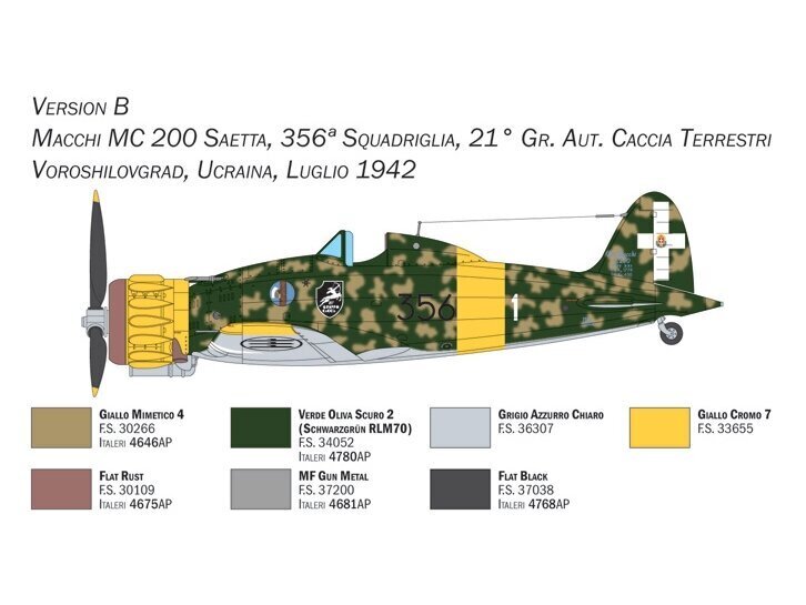 Italeri - Macchi C.200 Serie XXI-XXIII, 1/48, 2767 цена и информация | Liimitavad mudelid | kaup24.ee