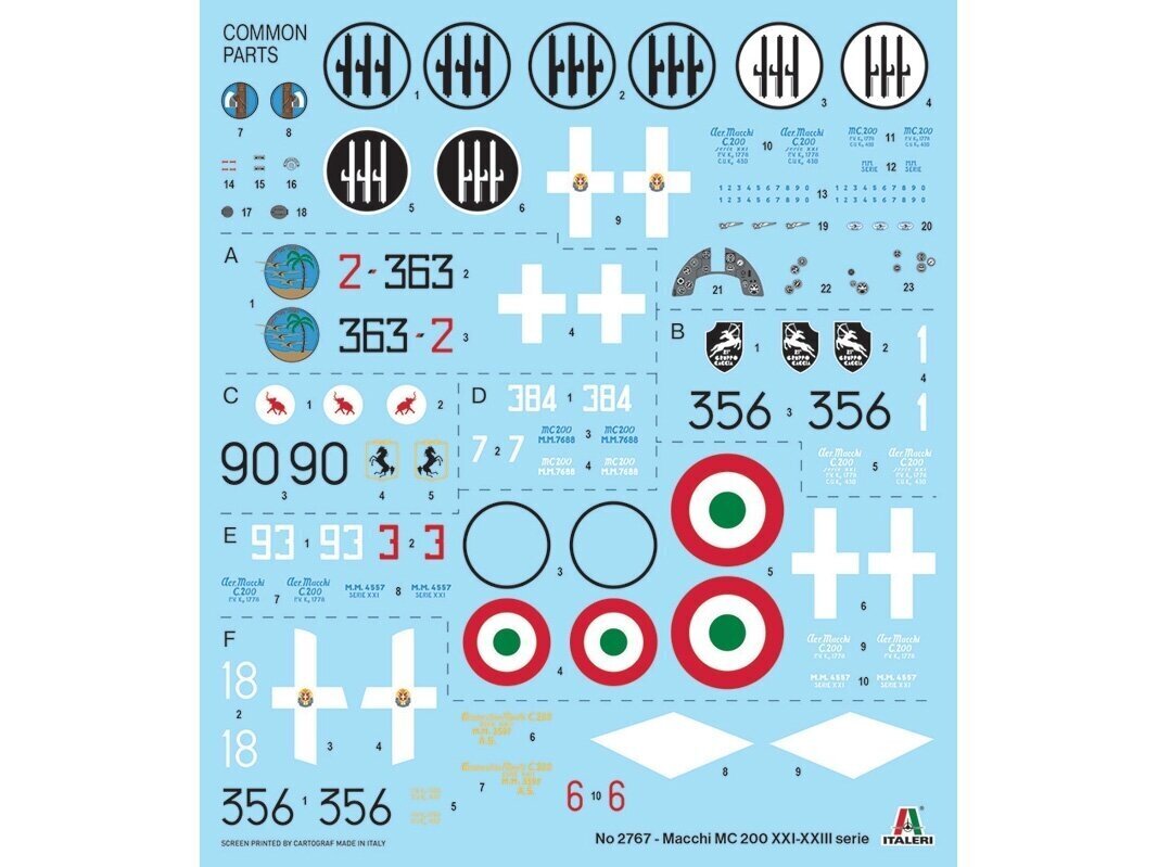 Italeri - Macchi C.200 Serie XXI-XXIII, 1/48, 2767 цена и информация | Liimitavad mudelid | kaup24.ee