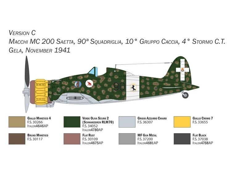 Italeri - Macchi C.200 Serie XXI-XXIII, 1/48, 2767 цена и информация | Liimitavad mudelid | kaup24.ee