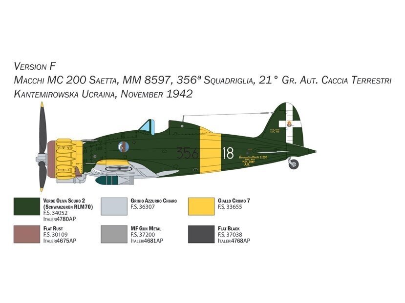 Italeri - Macchi C.200 Serie XXI-XXIII, 1/48, 2767 цена и информация | Liimitavad mudelid | kaup24.ee