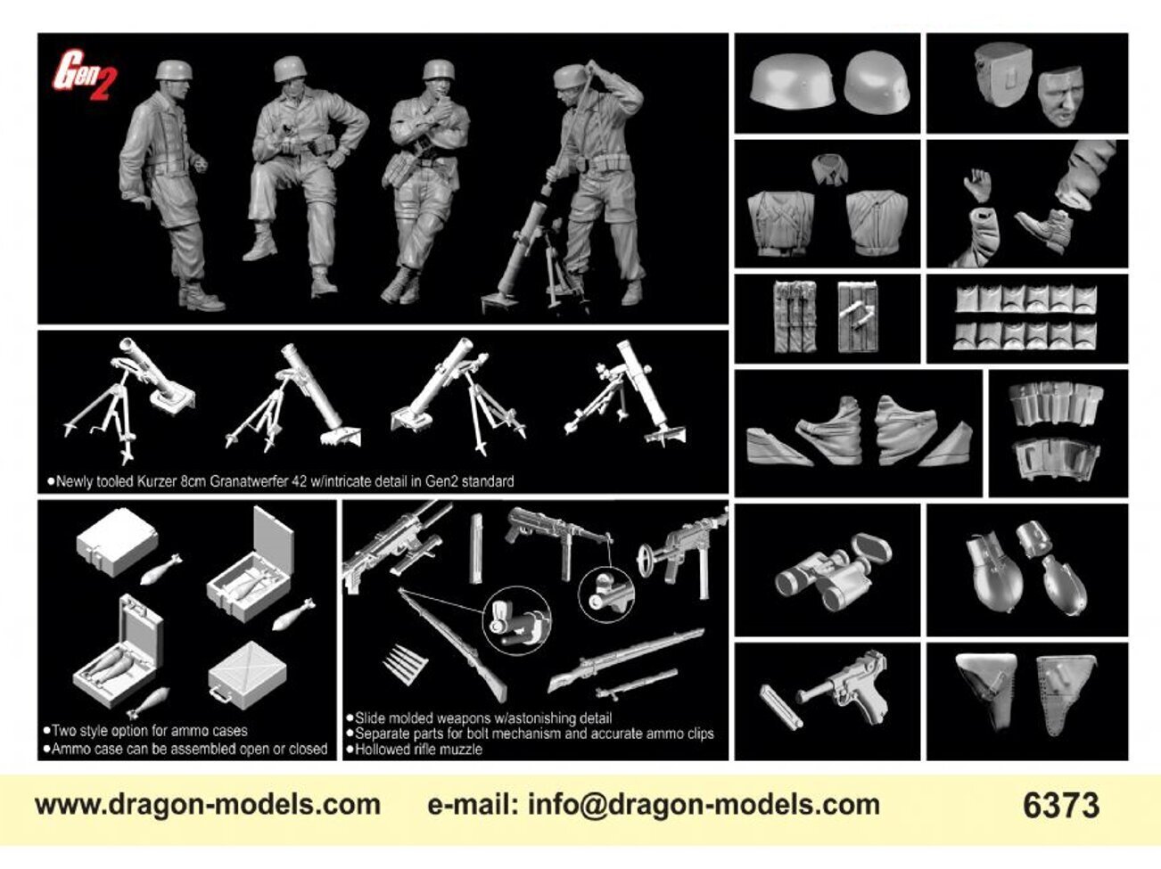 Kokkupandav mudel Dragon Fallschirmjäger Kurzer Granatwerfer42 Gen2, 1/35, 6373 цена и информация | Klotsid ja konstruktorid | kaup24.ee