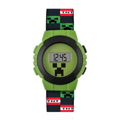 MINECRAFT дигитальные часы на руку, зеленые цена и информация | Аксессуары для детей | kaup24.ee