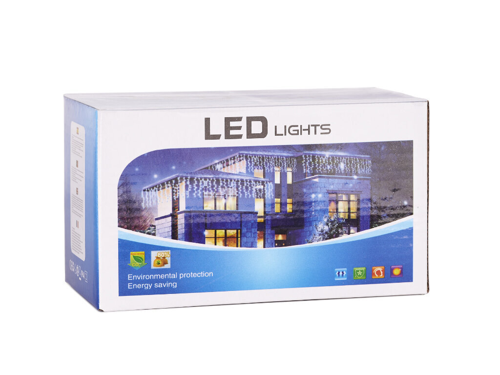 200 LED-tuledega kardin, 3 m. x 3 m., soe valge värvus. hind ja info | Jõulutuled | kaup24.ee