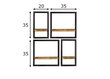 4-osaline riiulikomplekt Sidney, must/pruun hind ja info | Riiulid | kaup24.ee