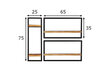 3-osaline riiulikomplekt Sidney, must/pruun hind ja info | Riiulid | kaup24.ee