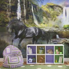 Fototapeet - Horse on the background of sky-blue waterfall цена и информация | Фотообои | kaup24.ee