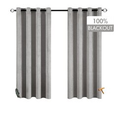Плотные шторы с защитой от холода Miulee, 2шт, 140 x 145cm, серые цена и информация | Шторы, занавески | kaup24.ee