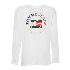 Tommy Jeans t-särk meestele 8720114960909, valge цена и информация | Мужские футболки | kaup24.ee