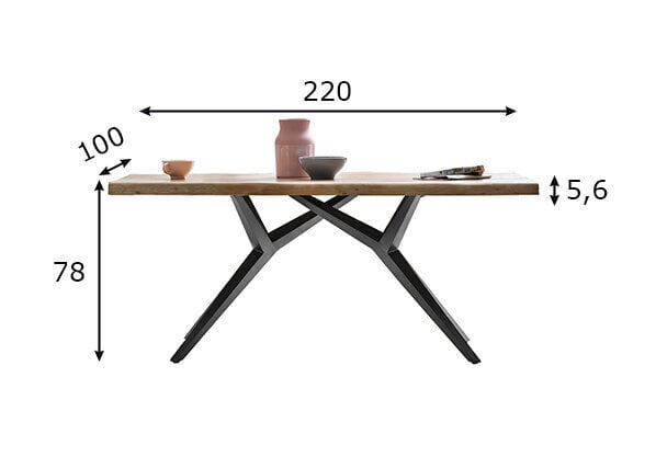 Söögilaud Tables&Co, pruun цена и информация | Köögi- ja söögilauad | kaup24.ee