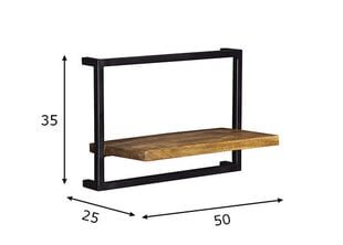 Стеллаж Sidney, черный/коричневый цена и информация | Полки | kaup24.ee