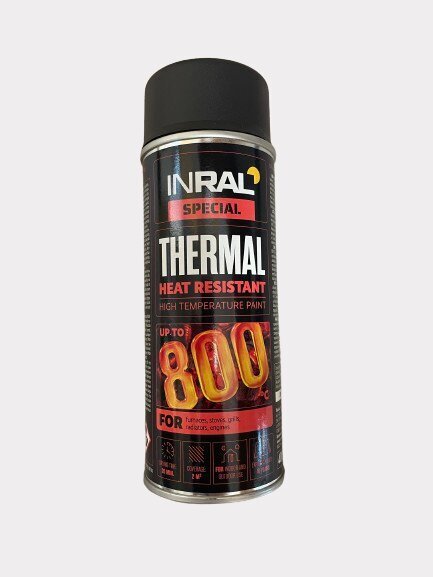 Kuumakindel värv Inral thermal, must, 400 ml цена и информация | Värvid | kaup24.ee