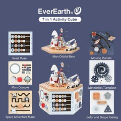 Puidust tegevuskuubik EverEarth 7in1 hind ja info | Arendavad mänguasjad | kaup24.ee