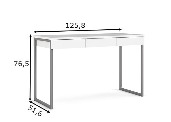 Kirjutuslaud Function, valge/hall цена и информация | Arvutilauad, kirjutuslauad | kaup24.ee