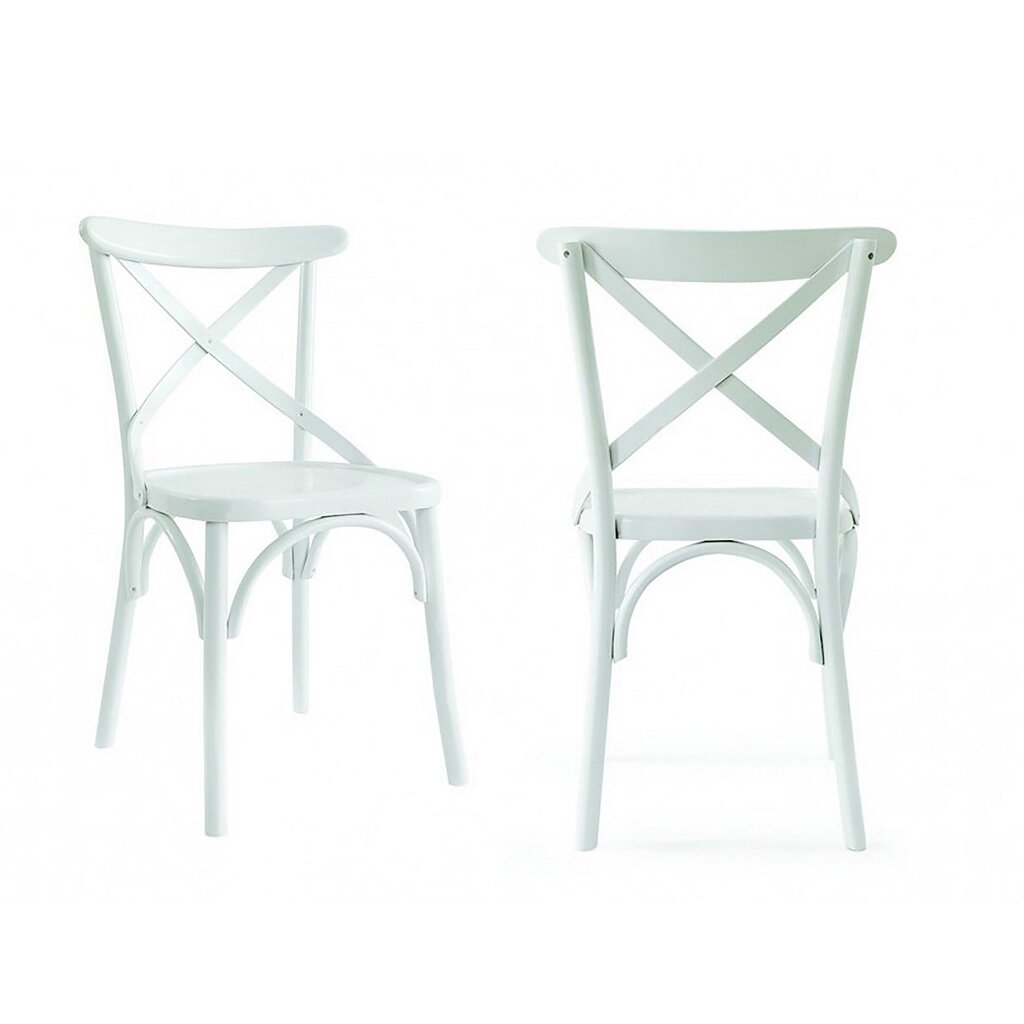 Komplektis 2 tooli Kalune Design Albero 19, valge цена и информация | Söögitoolid, baaritoolid | kaup24.ee