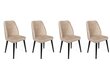 4 tooli komplekt Kalune Design Alfa 434 V4, beež/must цена и информация | Söögitoolid, baaritoolid | kaup24.ee