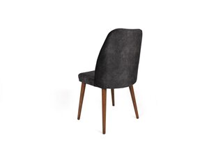 4 tooli komplekt Kalune Design Alfa 467 V4, must/pruun цена и информация | Стулья для кухни и столовой | kaup24.ee