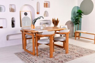 обеденный комплект из 5 предметов Asir Cheri 4S, коричневый/серый цена и информация | Комплекты мебели для столовой | kaup24.ee