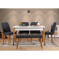 обеденный комплект из 6 предметов Asir Costa 1053 2 AB, серый/коричневый цена и информация | Комплекты мебели для столовой | kaup24.ee