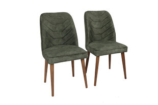 2 tooliga komplekt Kalune Design Dallas 558 V2, roheline hind ja info | Söögilaua toolid, köögitoolid | kaup24.ee