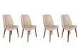 4 tooliga komplekt Kalune Design Dallas 550 V4, beež hind ja info | Söögitoolid, baaritoolid | kaup24.ee