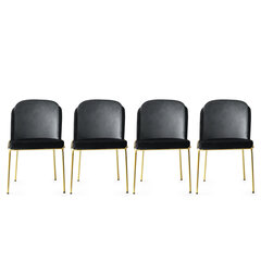 4 tooliga komplekt Kalune Design Dore 103 V4, must/hall hind ja info | Söögilaua toolid, köögitoolid | kaup24.ee