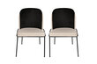 2-tooliline komplekt Kalune Design Dore 145 V2, must/valge цена и информация | Söögitoolid, baaritoolid | kaup24.ee