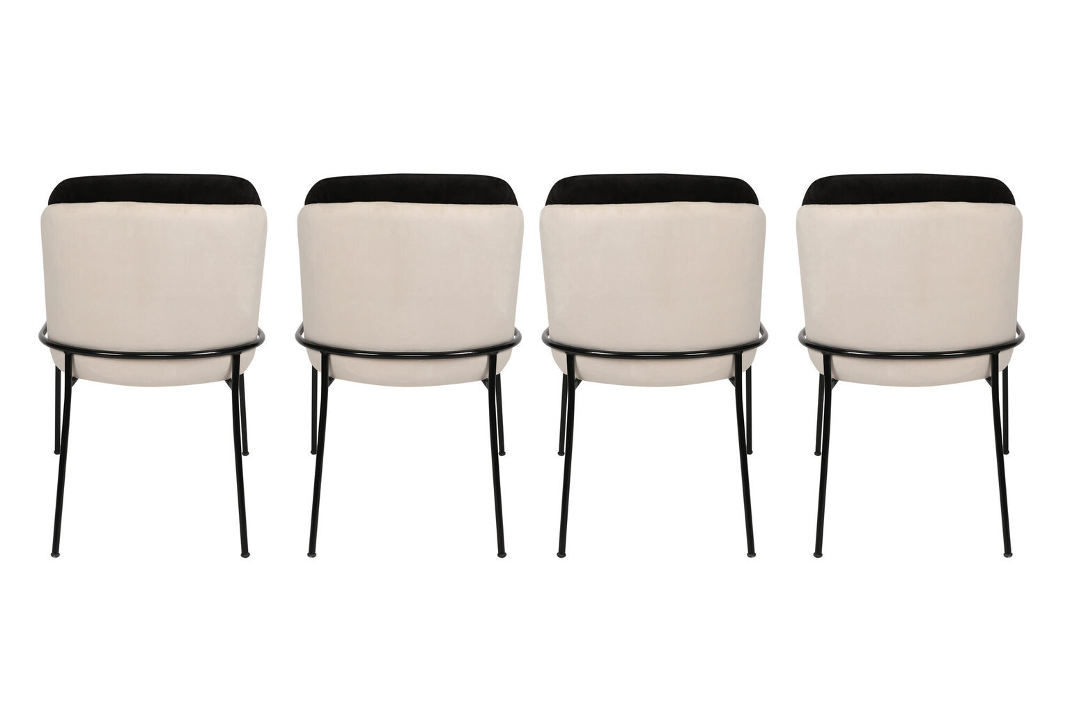 4 tooli komplekt Kalune Design Dore 145 V4, must/valge цена и информация | Söögitoolid, baaritoolid | kaup24.ee