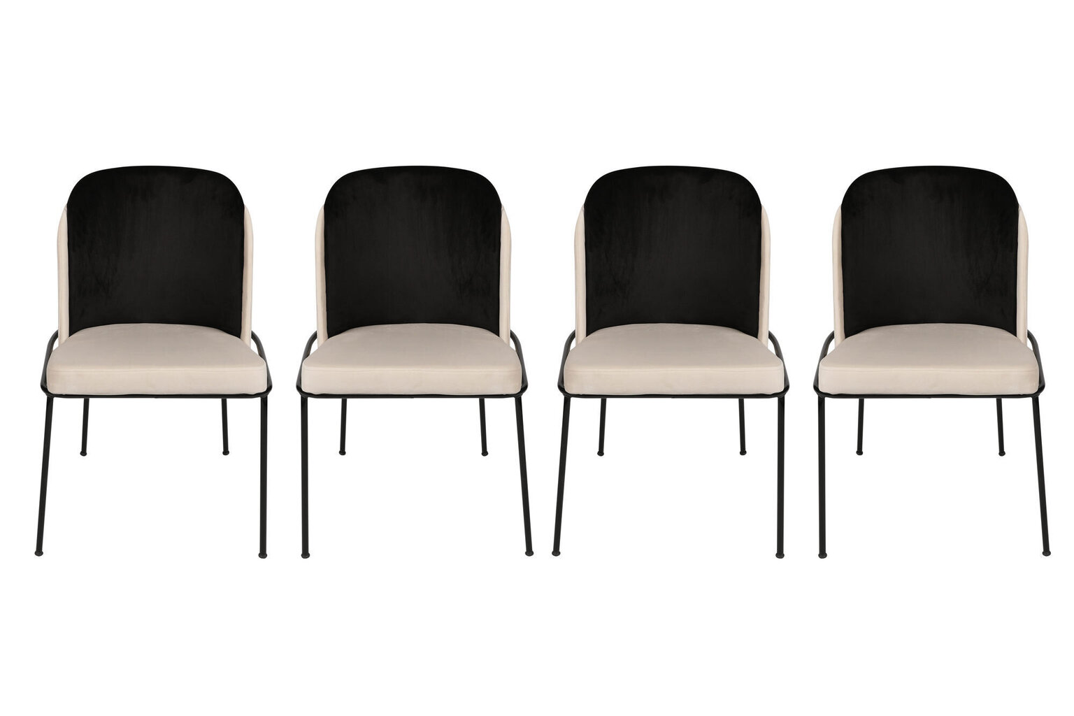 4 tooli komplekt Kalune Design Dore 145 V4, must/valge hind ja info | Söögitoolid, baaritoolid | kaup24.ee