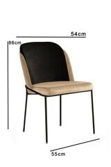 2-tooliline komplekt Kalune Design DR 145 V2, beež hind ja info | Söögilaua toolid, köögitoolid | kaup24.ee