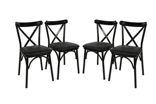 4 tooli komplekt Kalune Design Ekol 1331 V4, must hind ja info | Söögitoolid, baaritoolid | kaup24.ee