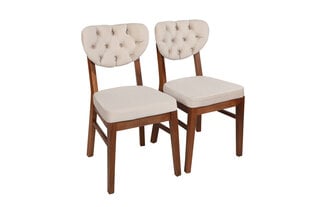 2 tooliga komplekt Kalune Design Elma 760 V2, beež hind ja info | Söögilaua toolid, köögitoolid | kaup24.ee