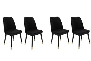 4 tooli komplekt Kalune Design Hugo 366 V4, must hind ja info | Söögitoolid, baaritoolid | kaup24.ee