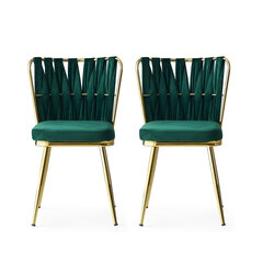 2-tooliline komplekt Kalune Design Kusakli 206 V2, roheline hind ja info | Söögilaua toolid, köögitoolid | kaup24.ee