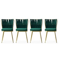 4 tooli komplekt Kalune Design Kusakli 206 V4, roheline цена и информация | Стулья для кухни и столовой | kaup24.ee