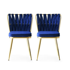 комплект из 2 стульев Kalune Design Kusakli 209 V2, синий цена и информация | Стулья для кухни и столовой | kaup24.ee