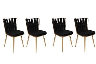 4 tooli komplekt Kalune Design Kusakli 211 V4, must hind ja info | Söögilaua toolid, köögitoolid | kaup24.ee