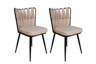 Комплект из 4 стульев Kalune Design Kusakli 221 V4, бежевый цена и информация | Стулья для кухни и столовой | kaup24.ee