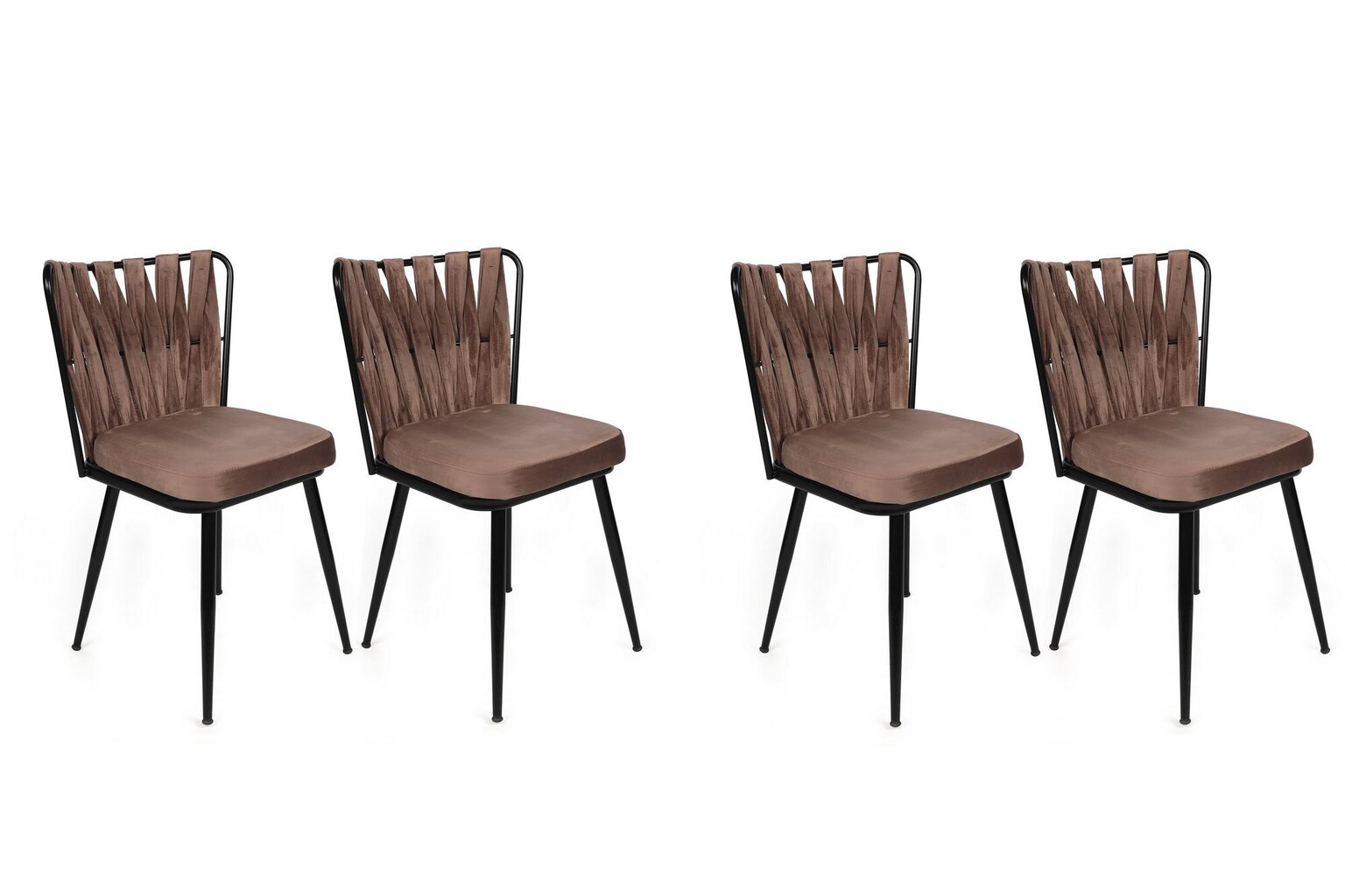 4 tooli komplekt Kalune Design Kusakli 233 V4, pruun/must hind ja info | Söögitoolid, baaritoolid | kaup24.ee