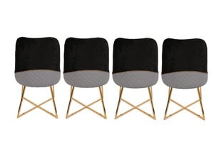 4 tooliga komplekt Kalune Design Madrid 911 V4, must hind ja info | Söögilaua toolid, köögitoolid | kaup24.ee
