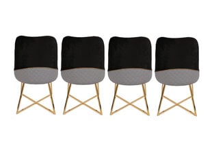 4 tooliga komplekt Kalune Design Madrid 911 V4, must hind ja info | Söögitoolid, baaritoolid | kaup24.ee