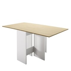 Обеденный стол Asir MMS-506-MB-1, белый/коричневый цена и информация | Кухонные и обеденные столы | kaup24.ee