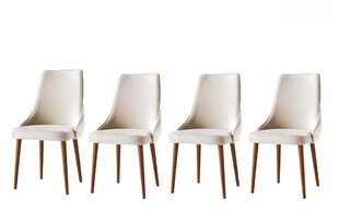 Komplektis 4 tooli Kalune Design Seyhan, beež/pruun hind ja info | Söögilaua toolid, köögitoolid | kaup24.ee