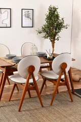 обеденный комплект из 5 предметов Asir Touch Wooden, коричневый/серый цена и информация | Комплекты мебели для столовой | kaup24.ee